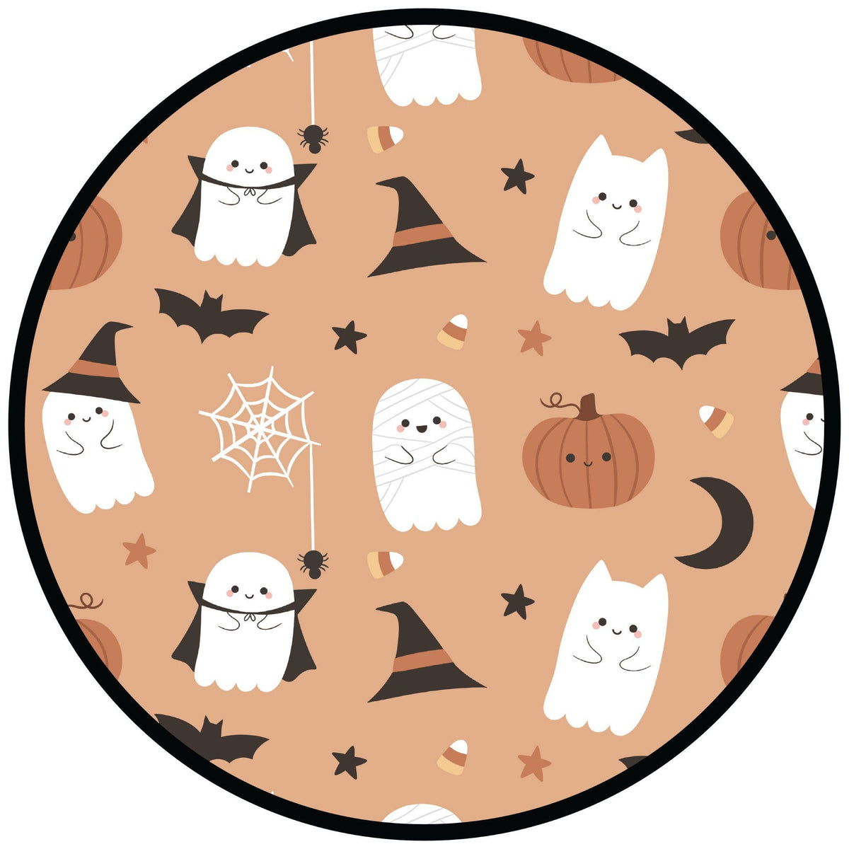 Boo-Tastic Halloween Glow in the Dark Bamboo Baby Pajamas: Orange/Multi / 3-6