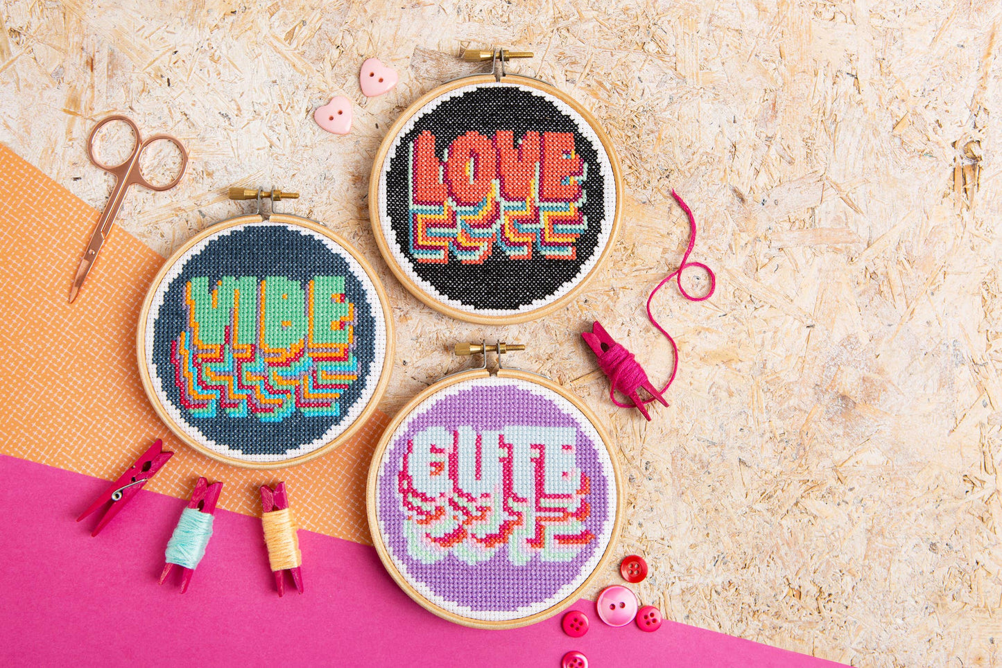 Cute Mini Cross Stitch Kit | Beginner Craft Kit