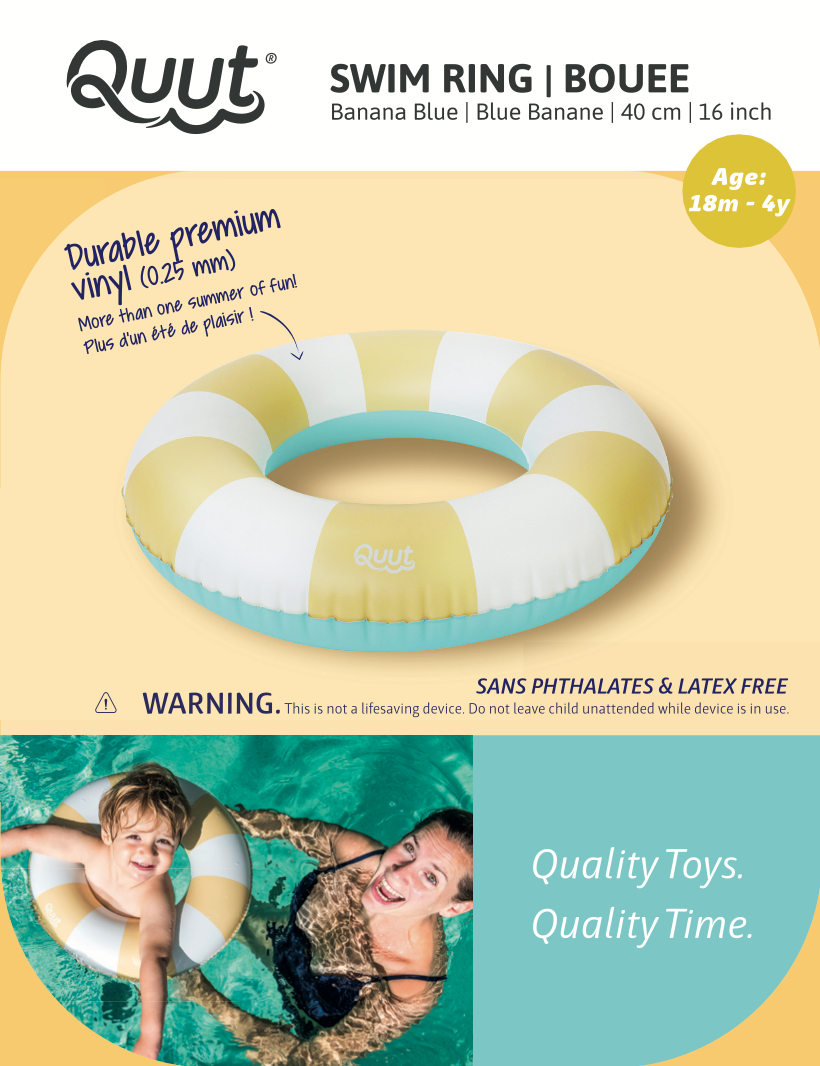 Quut Swim Rings Small - Small Size Swim Ring 16 inch: Cherry