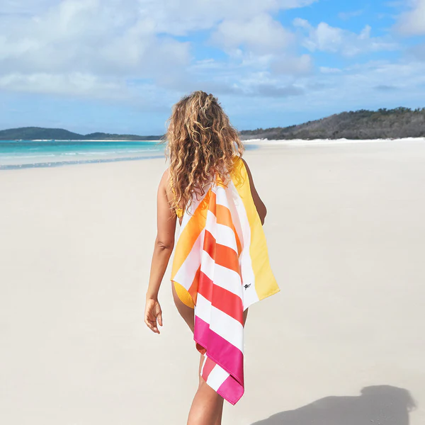 Peach Sunrise Beach Towels