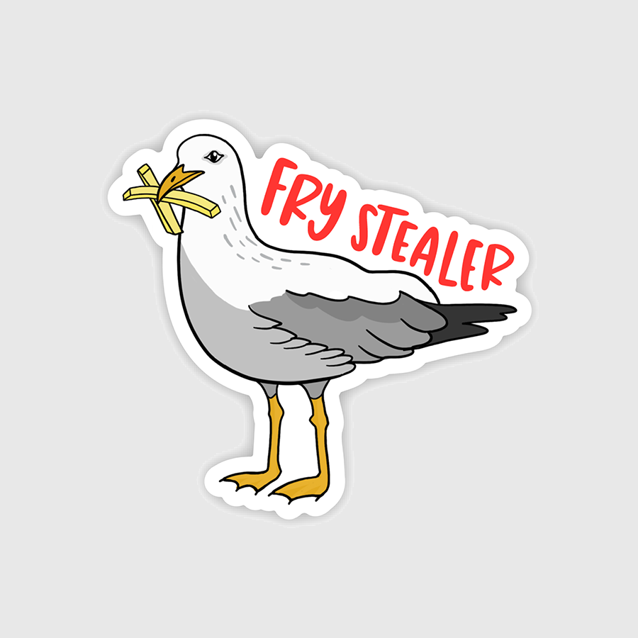 Seagull Fry Stealer Sticker
