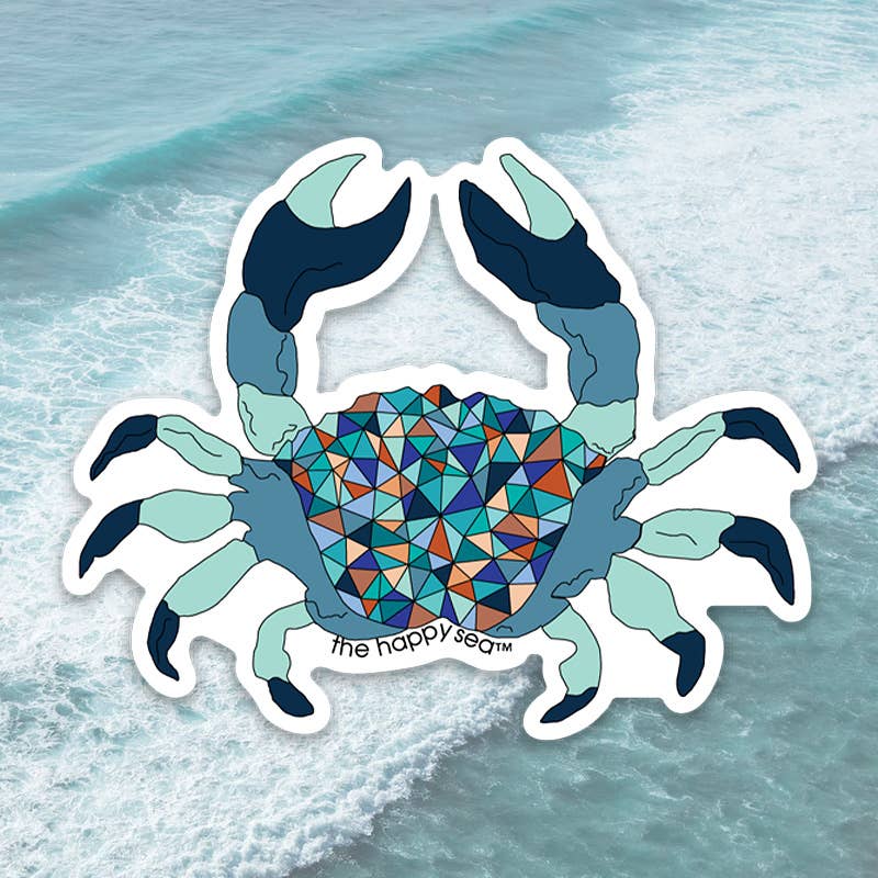 3" Blue Crab Vinyl Sticker