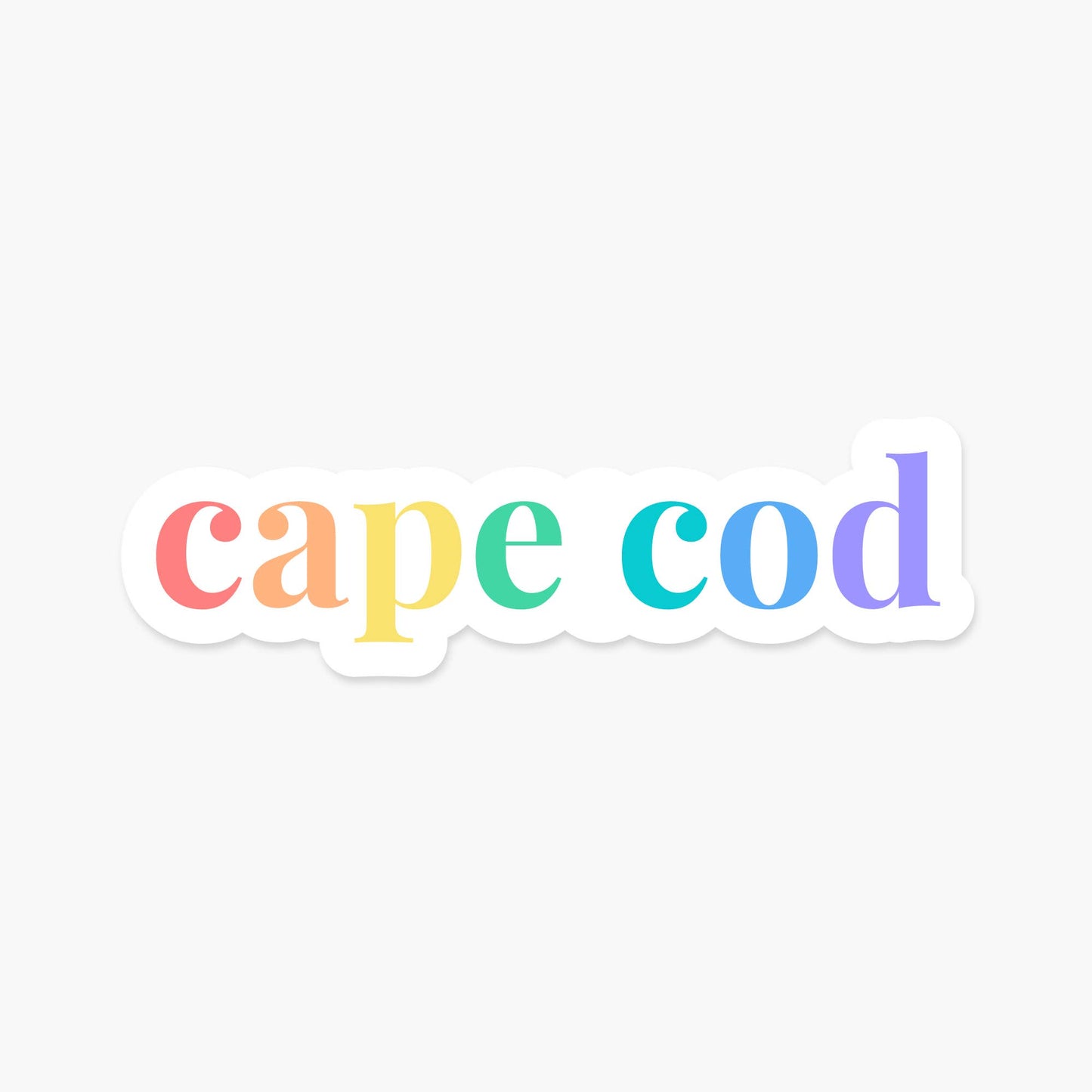 Cape Cod, Massachusetts 3.15 x 1 in - Everyday Sticker
