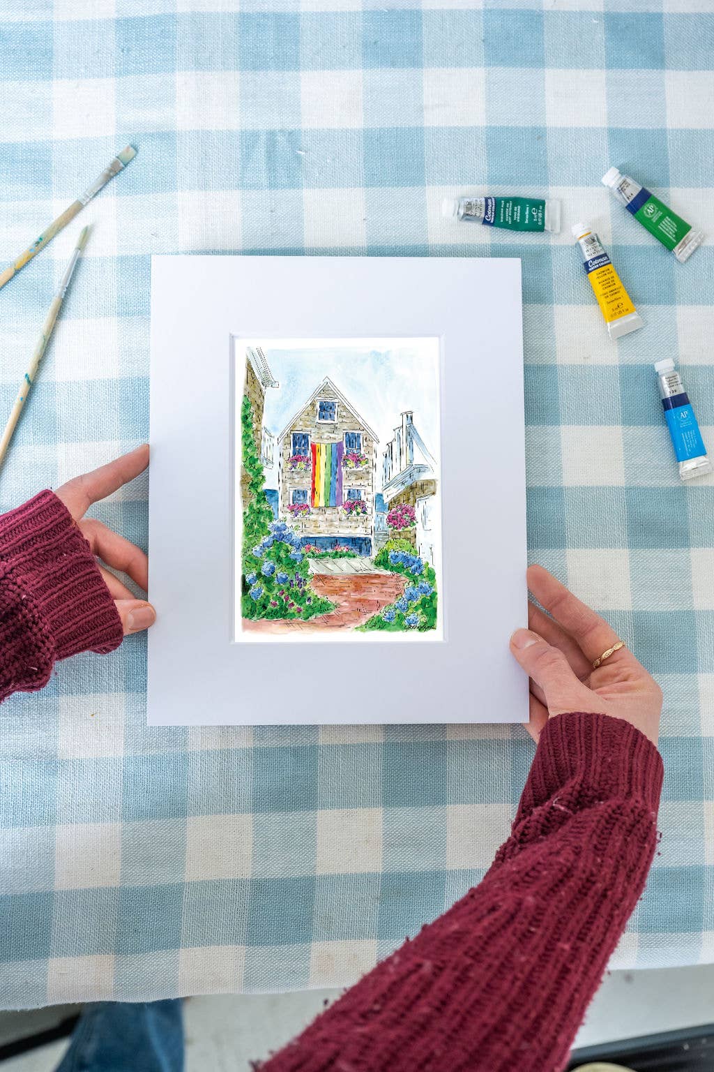 Provincetown Flag House | Cape Cod Art Print