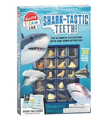 Klutz STEAM Lab Shark-Tastic Teeth kit with 20 replica shark teeth