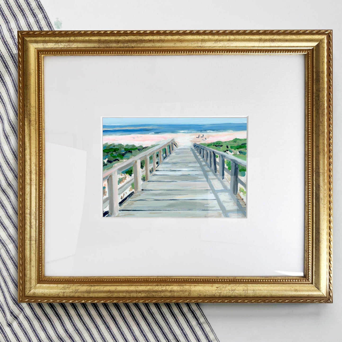 Beach Boardwalk, Unframed Print on Canvas: 4 x 6