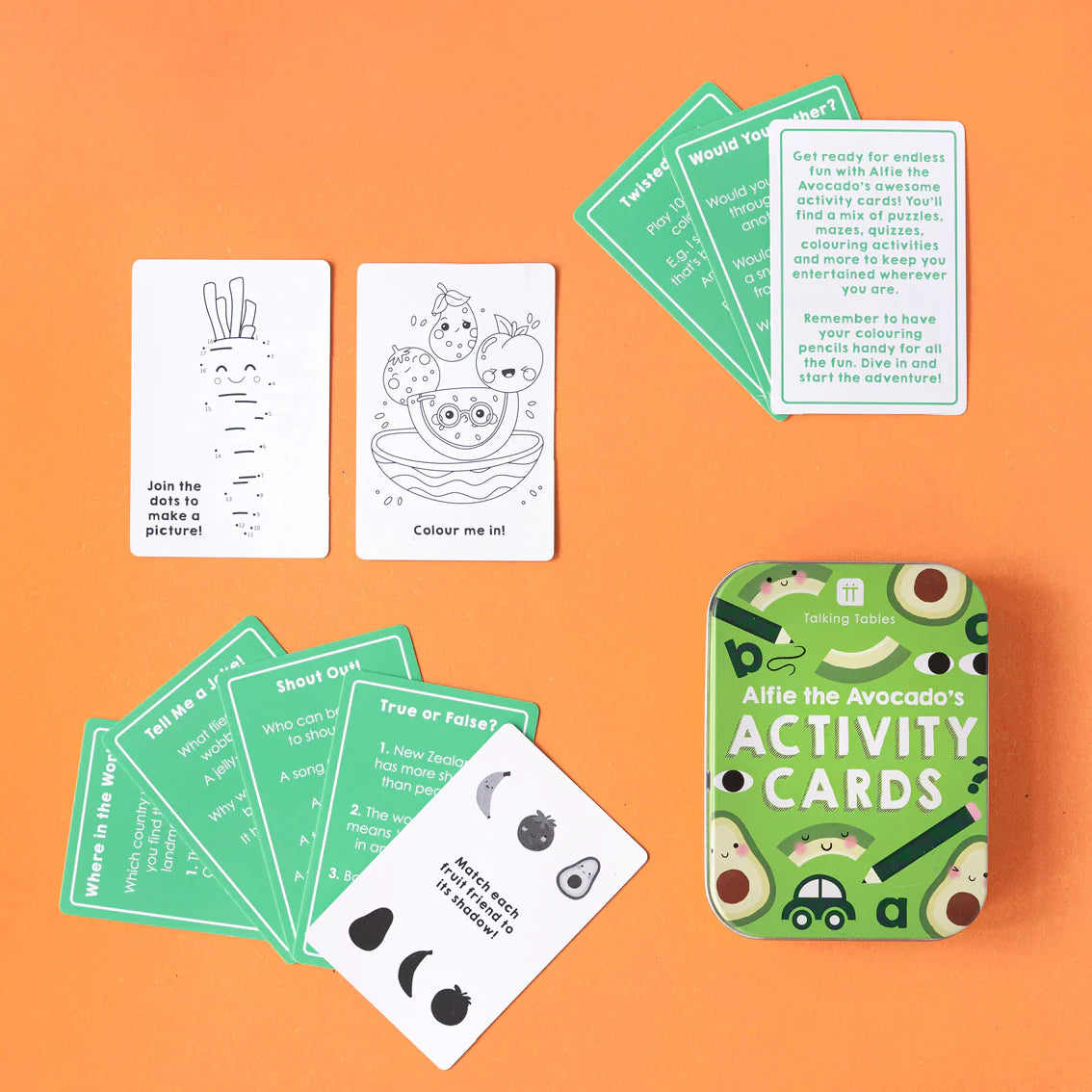 Alfie the Avocado's Activity Cards