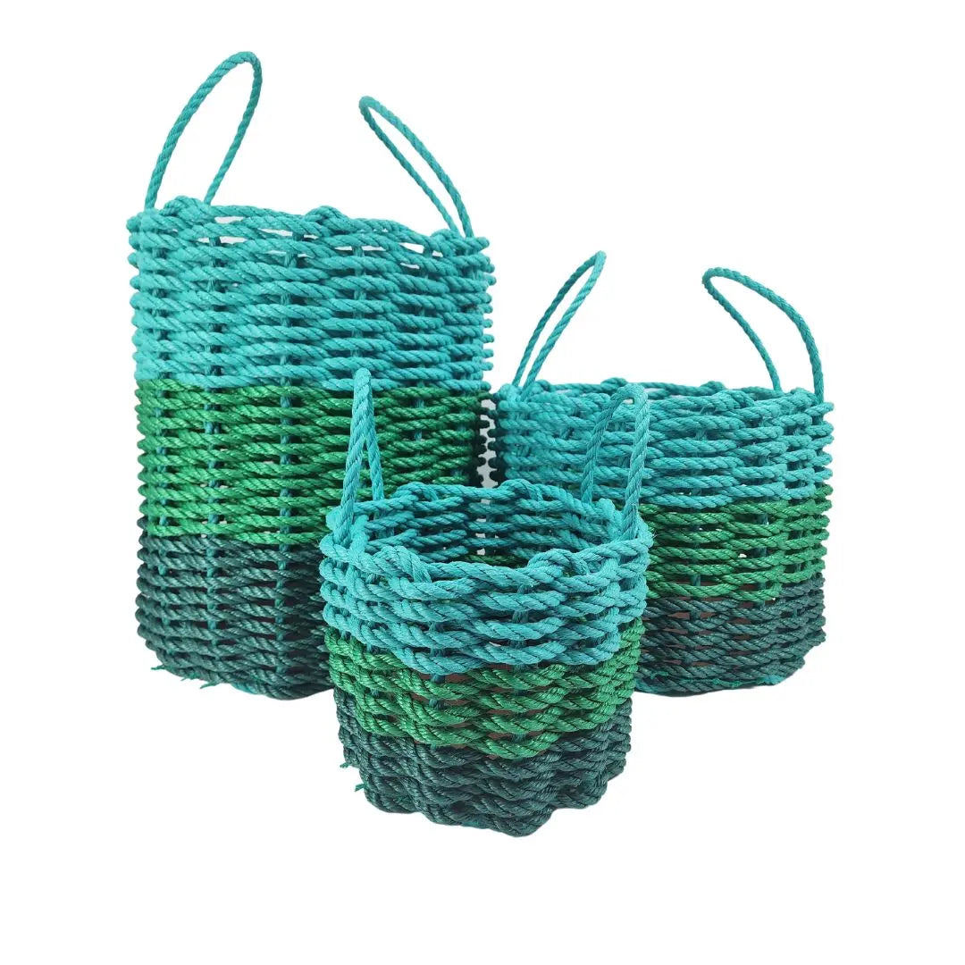 Green Ombre Rope Storage Basket