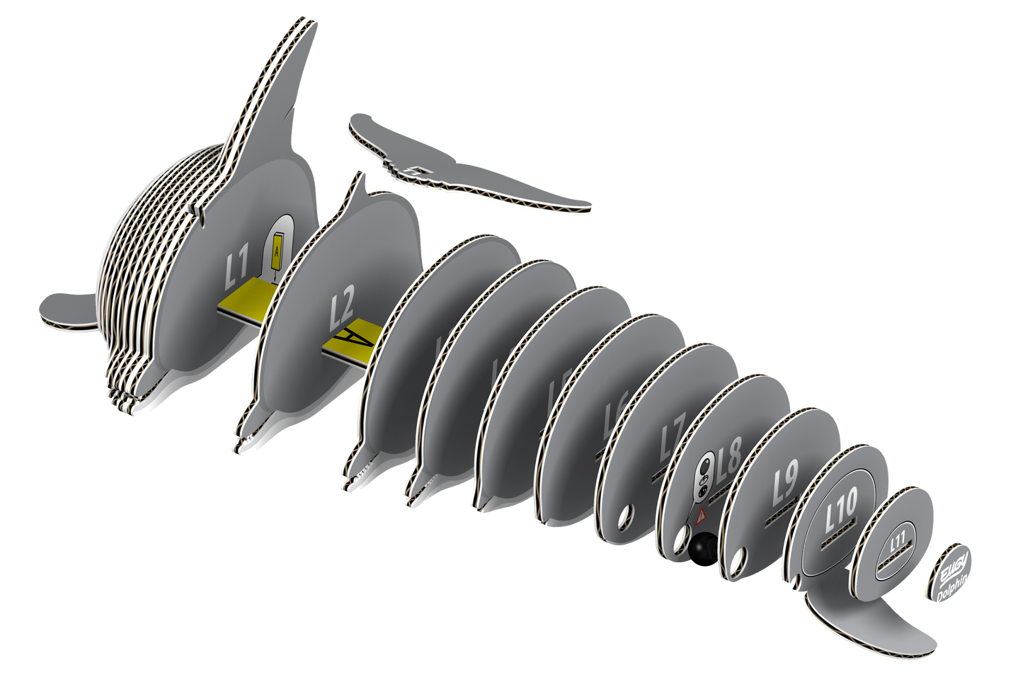 EUGY Dolphin 3D Puzzle