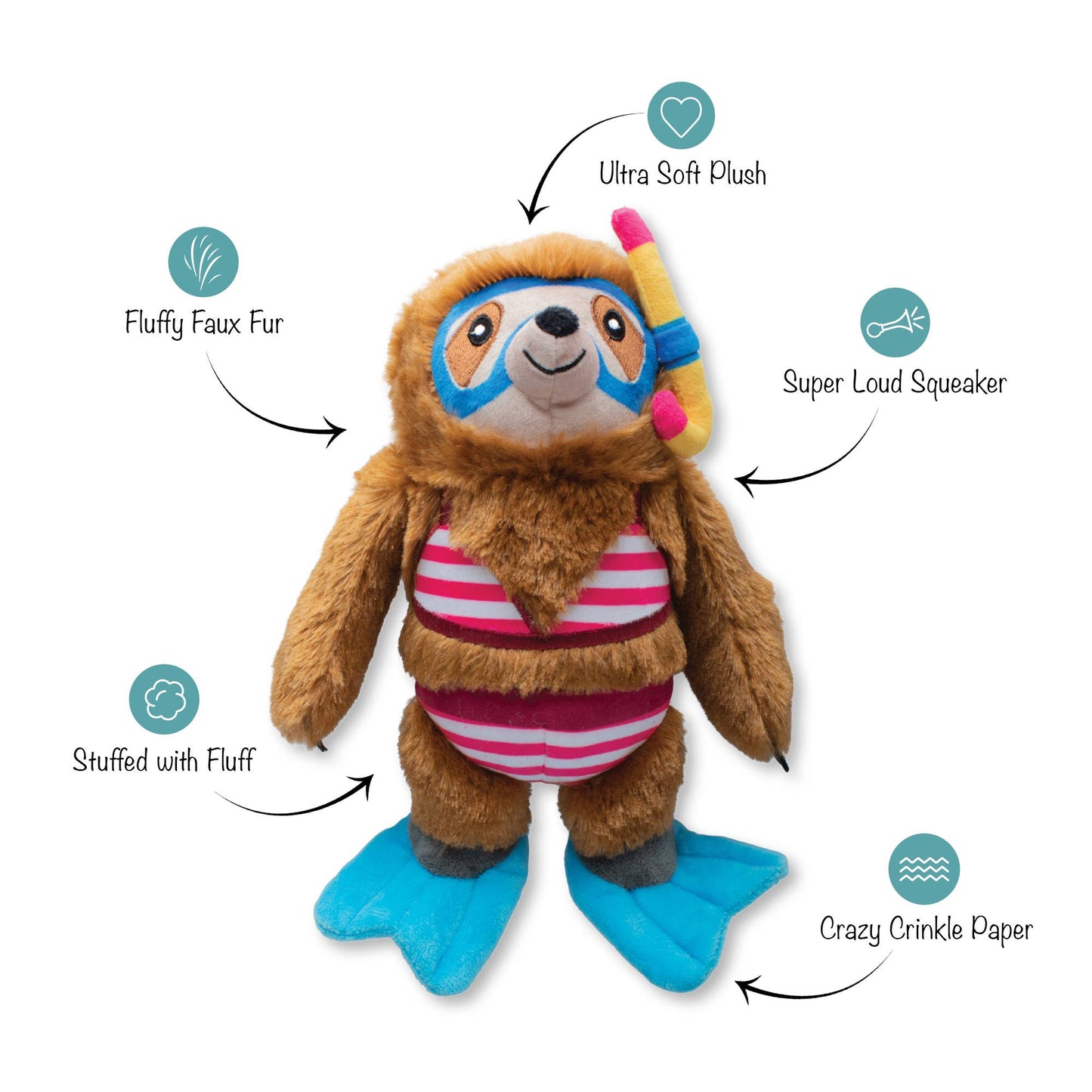 SWIMIN WITH THE FISHE PLUSH DOG TOY