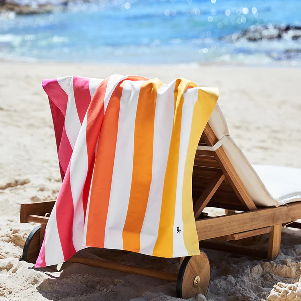 Peach Sunrise Beach Towels