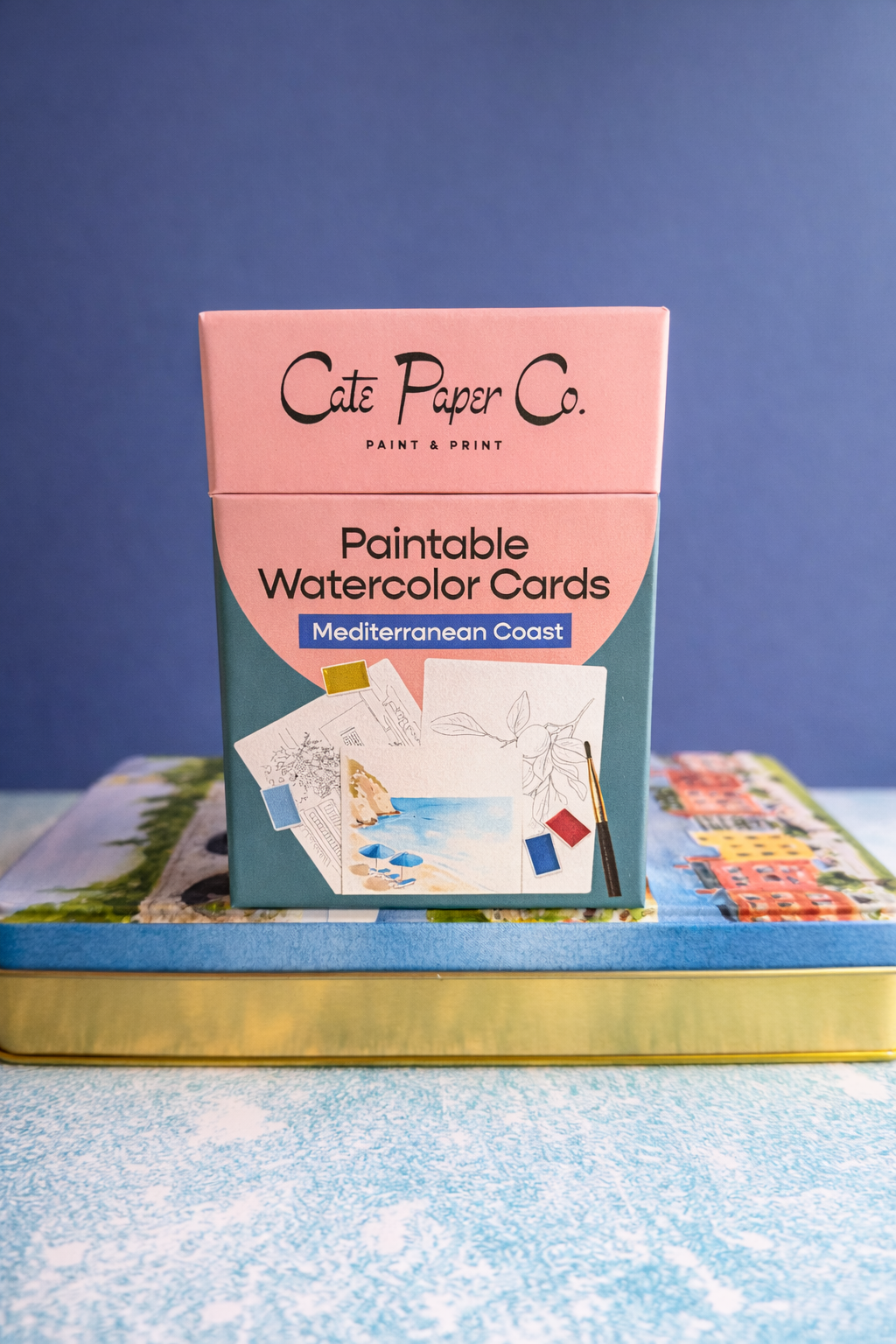 Paintable Watercolor Card Deck - Mediterranean Coast