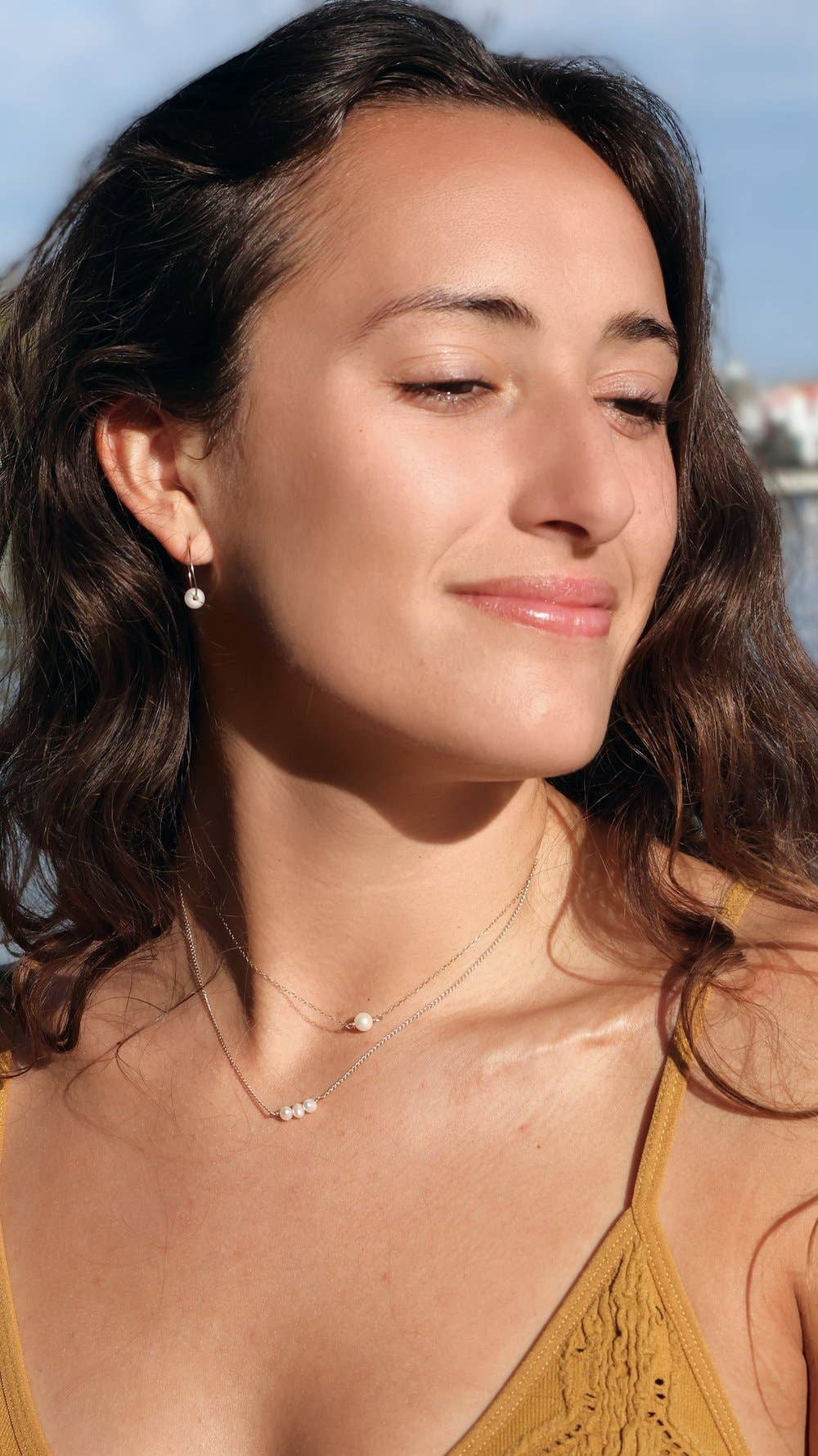 Self Love Pearl Hoops: Gold Filled