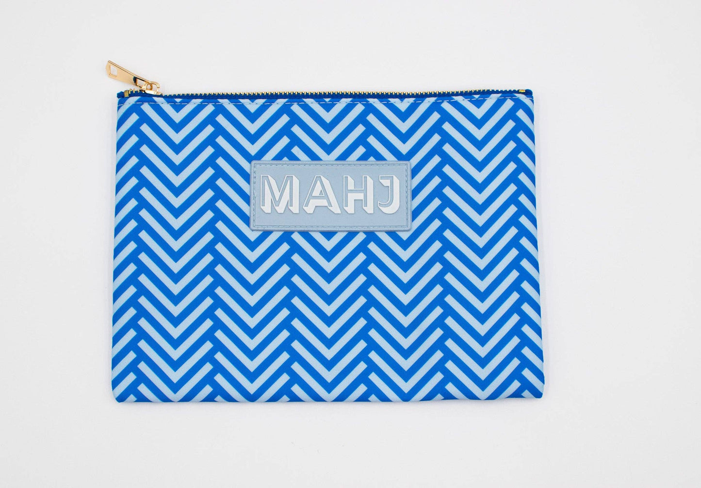 Premium Mahjong Card & Accessory Bag: Geometric- Green Card & Accessory Bag
