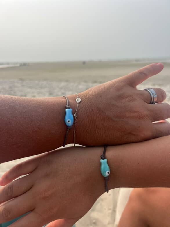 Sardine Fish Bracelet: Red / 7.5"