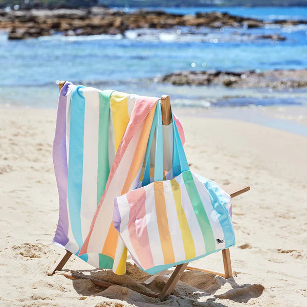Medium Foldaway Tote Bag - Unicorn Waves