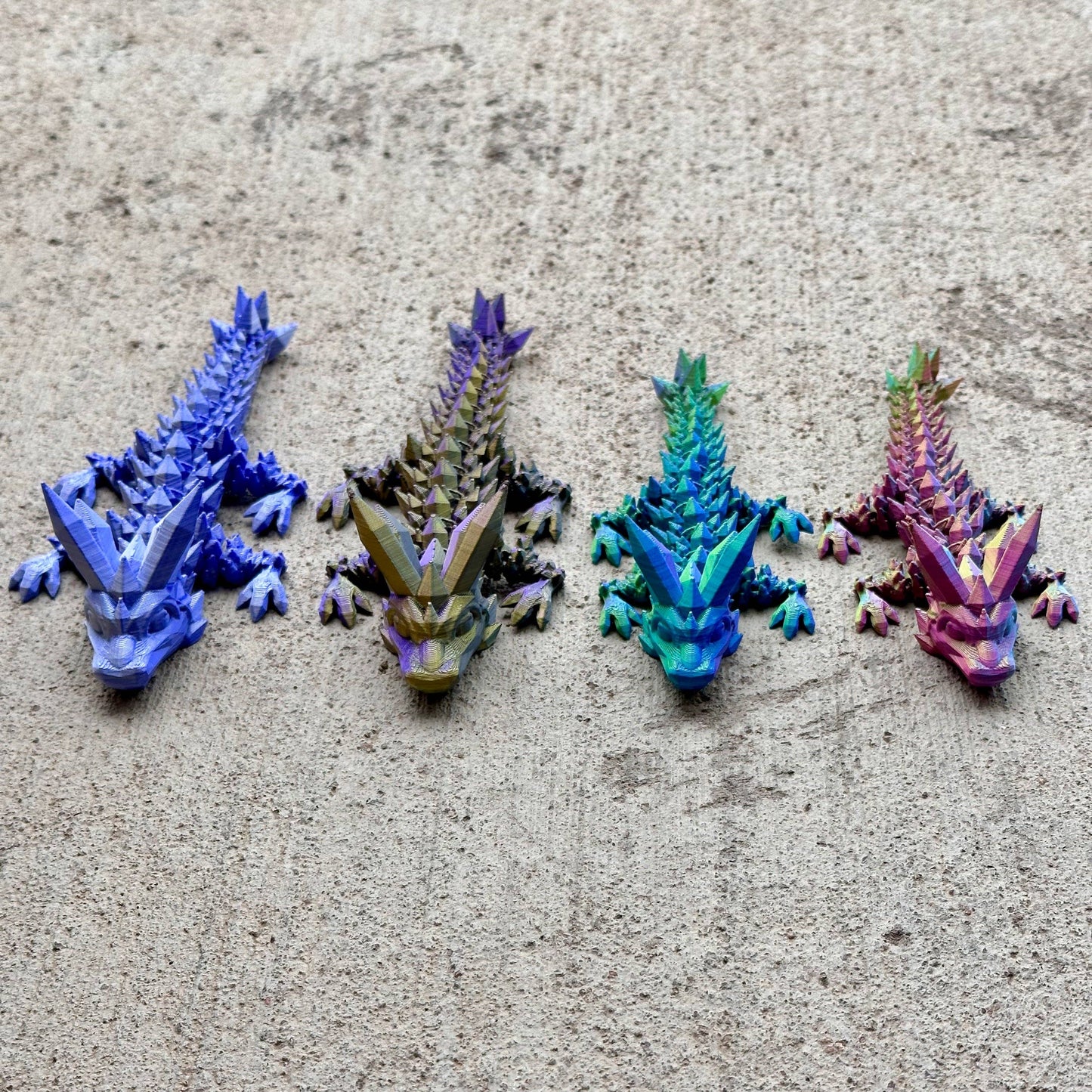 3D Printed 6" Baby Crystal Dragon