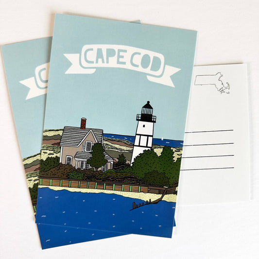 Cape Cod Sandy Neck Lighthouse Massachusetts Postcard