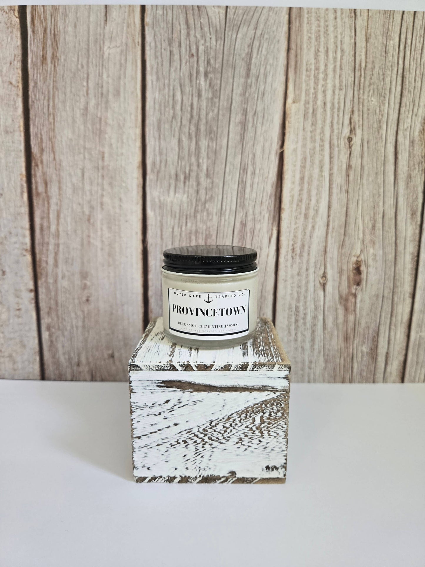 Provincetown Cape Cod Soy Wax Crackling Wooden Wick Candle bulk wholesale: 8oz