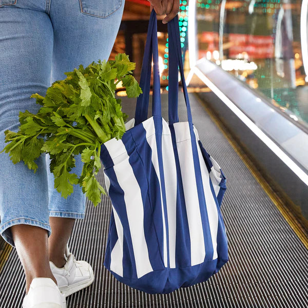 Medium Whitsunday Blue - Foldaway Tote Bags