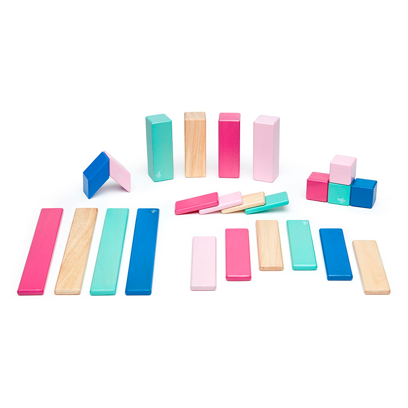 24-Piece Set Magnetic Wooden Blocks Tegu Classics