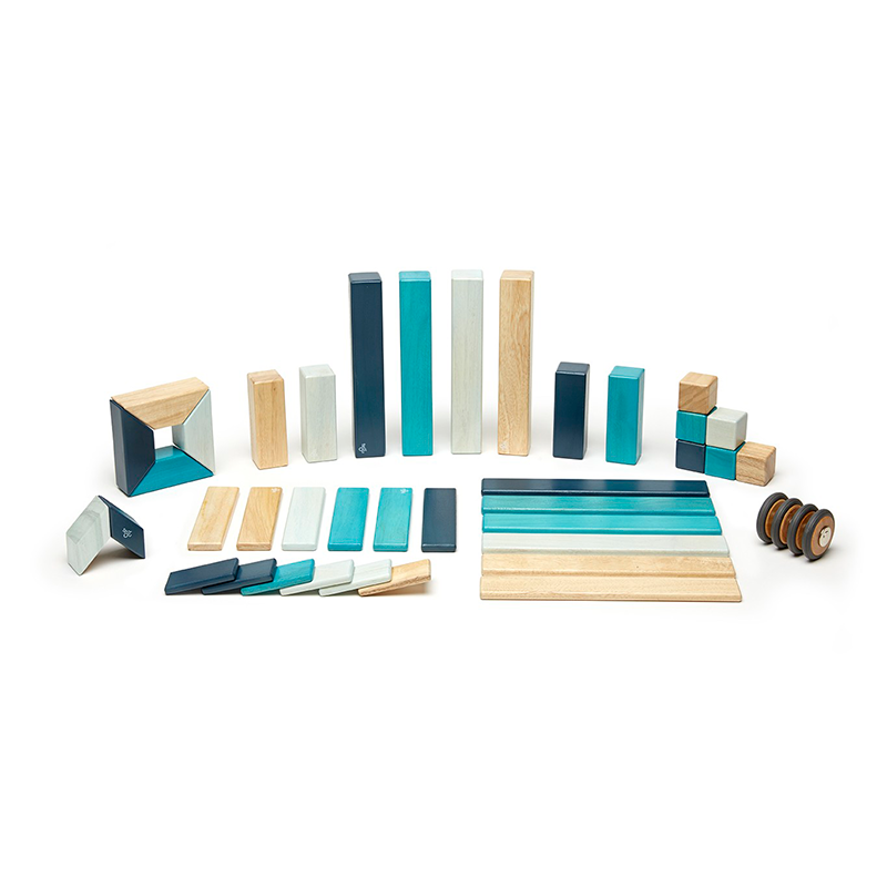 42-Piece Set Magnetic Wooden Blocks Tegu Classics