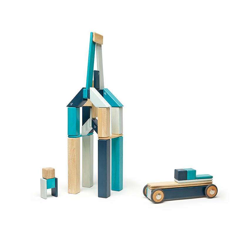 42-Piece Set Magnetic Wooden Blocks Tegu Classics
