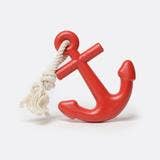Anchors Aweigh Rubber Dog Toy: Cherry / Small