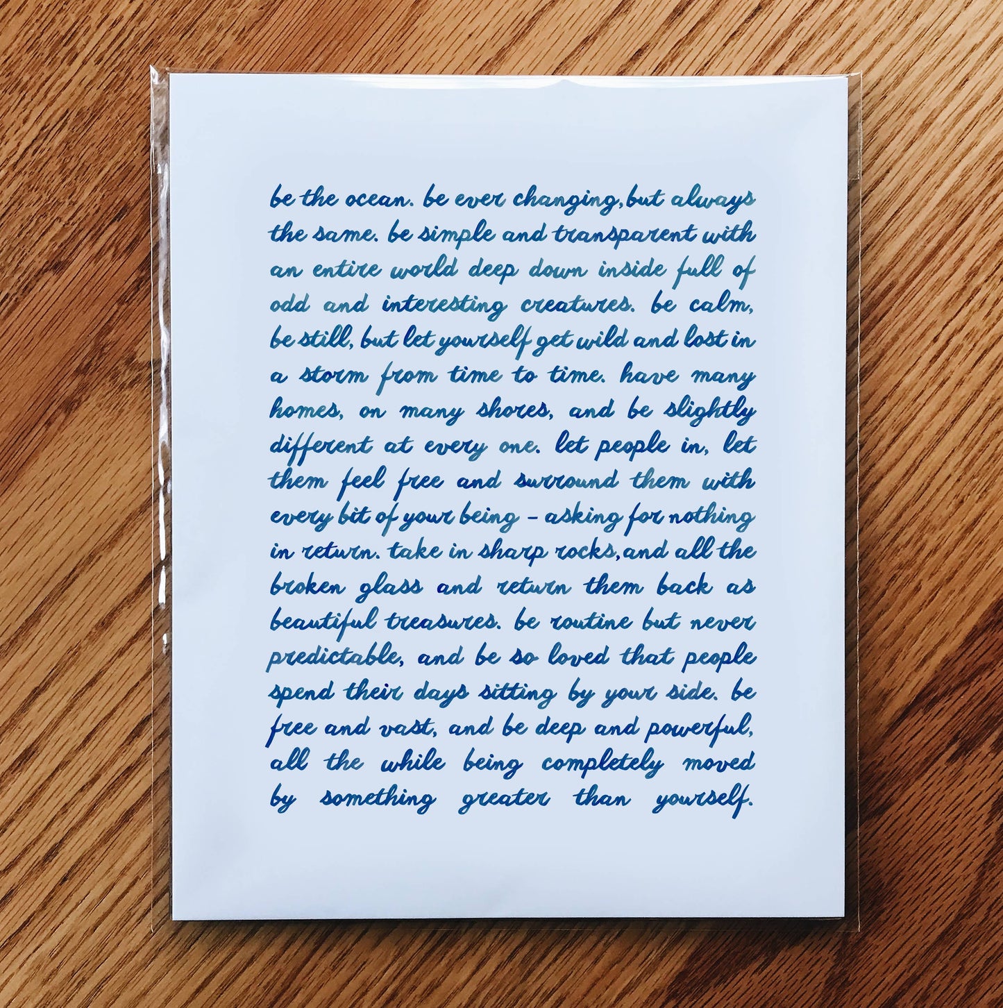 Be the Ocean (SUNNY) 8x10