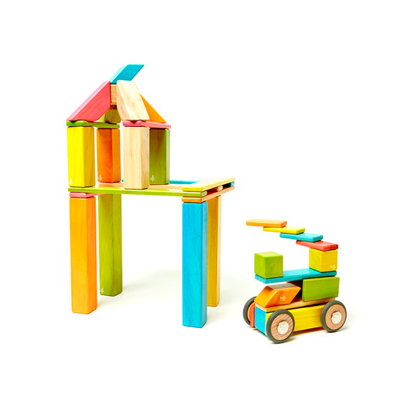 42-Piece Set Magnetic Wooden Blocks Tegu Classics