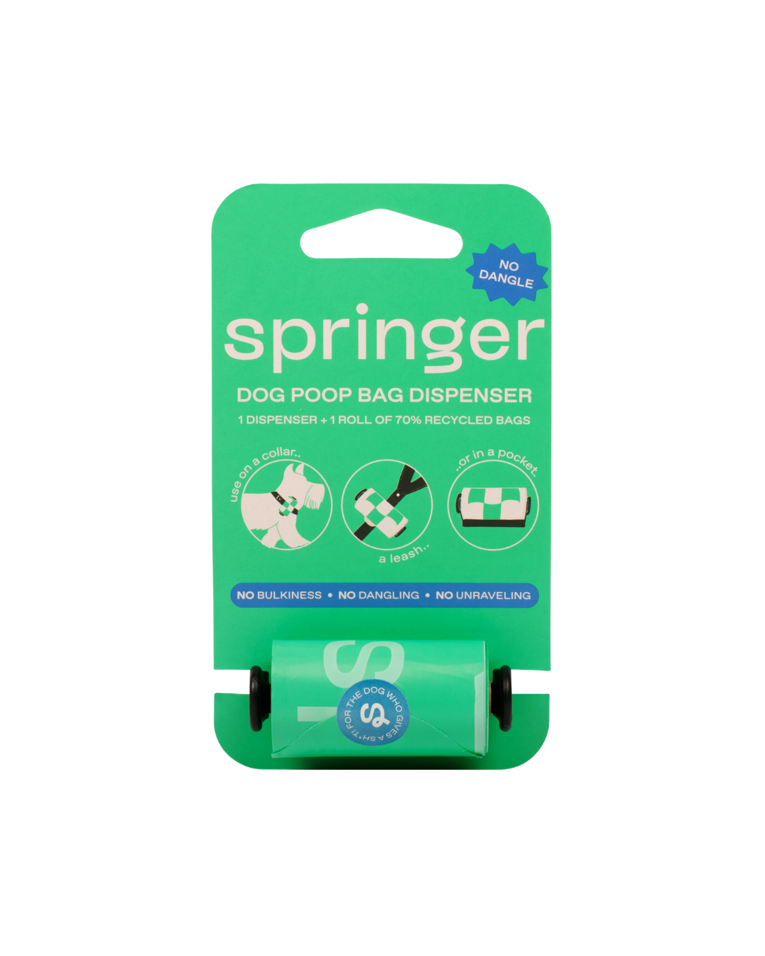 Premium Dog Poop Bag Dispenser + 15 Bags