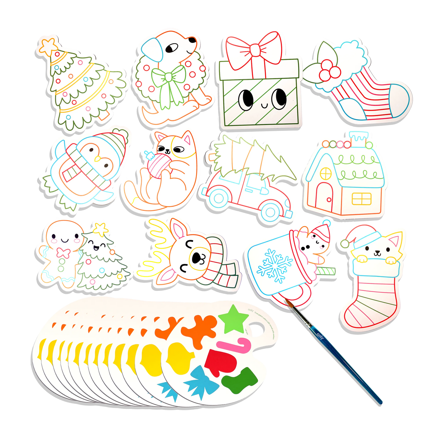 Playful Painters Easy Watercolor Painting Kit - Merry & Bright