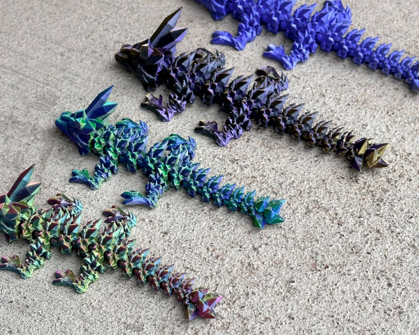 3D Printed 6" Baby Crystal Dragon