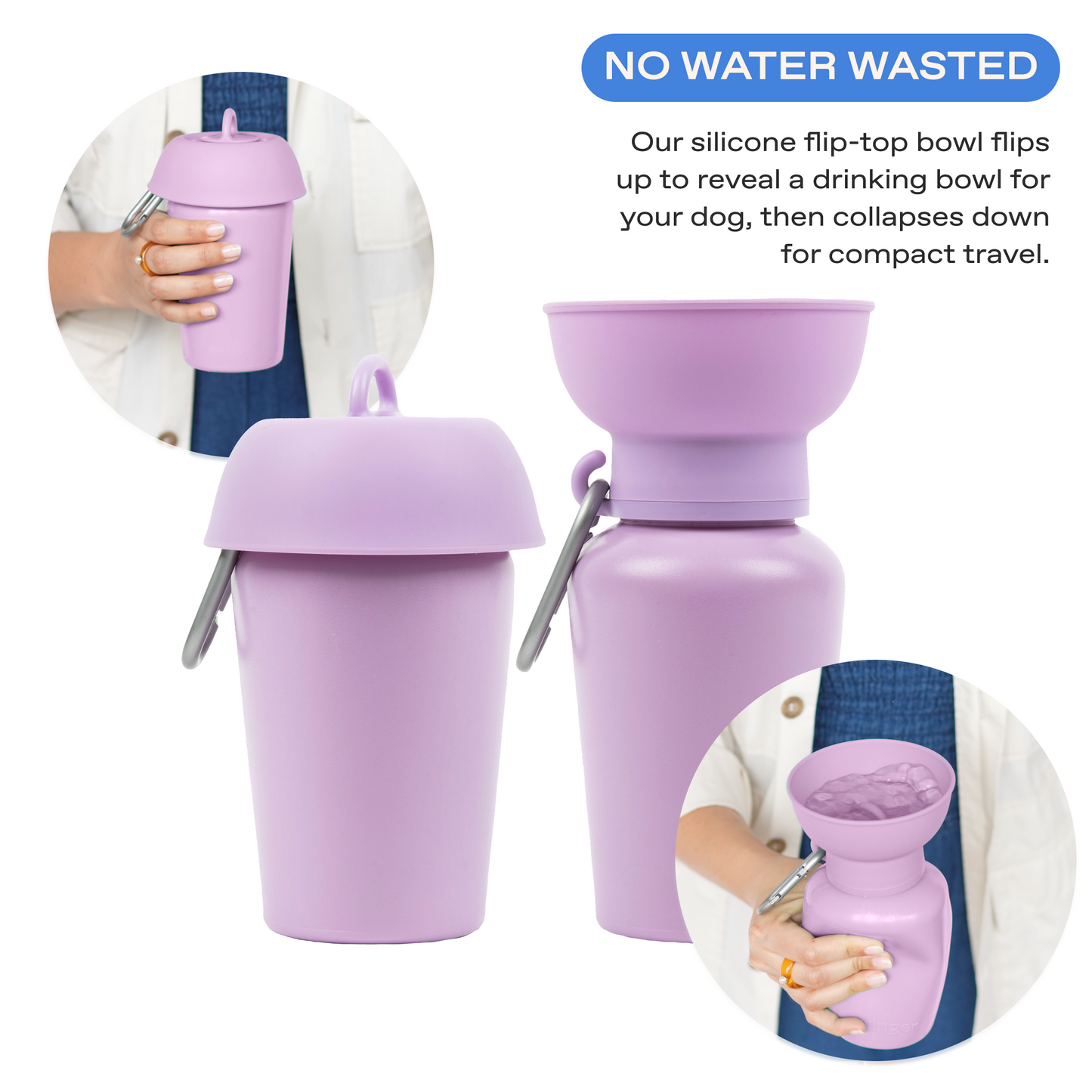 20oz Flip Springer Dog Travel Water Bottle