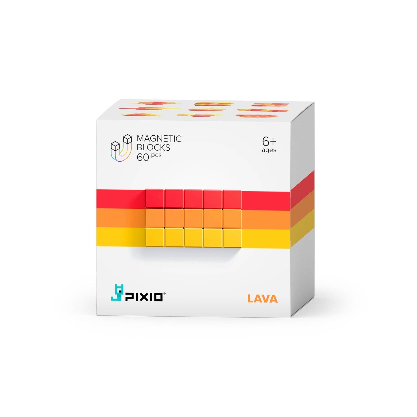 Abstract Lava - 60 pcs Multi-Color Magnetic Block Set
