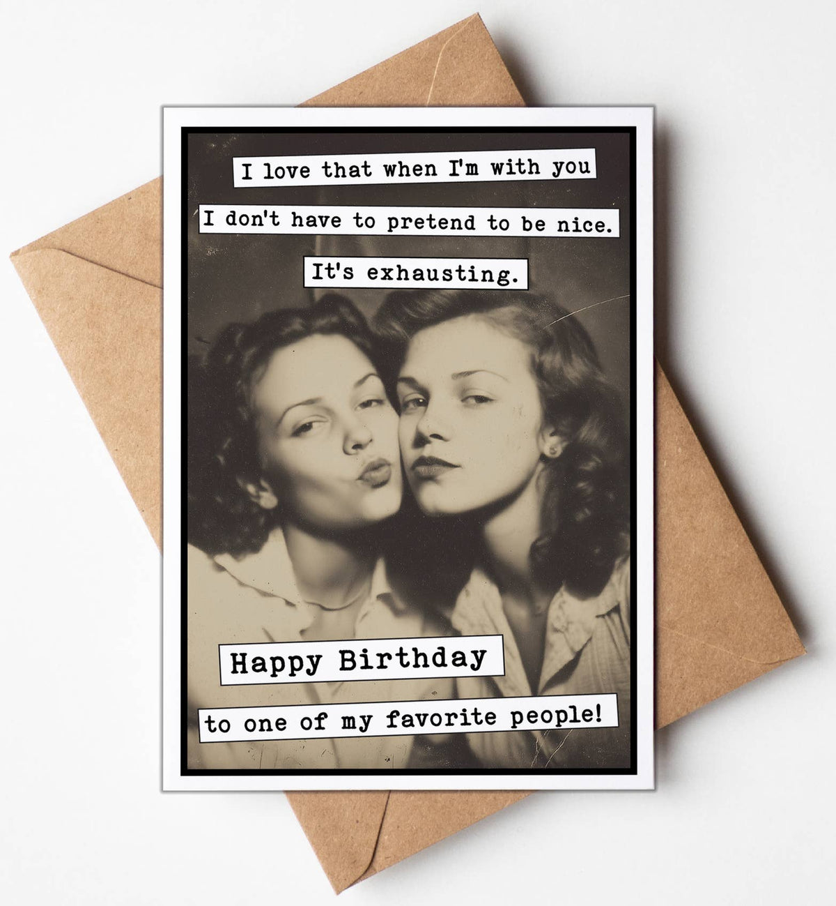 Pretend I'm Nice Funny Birthday Card