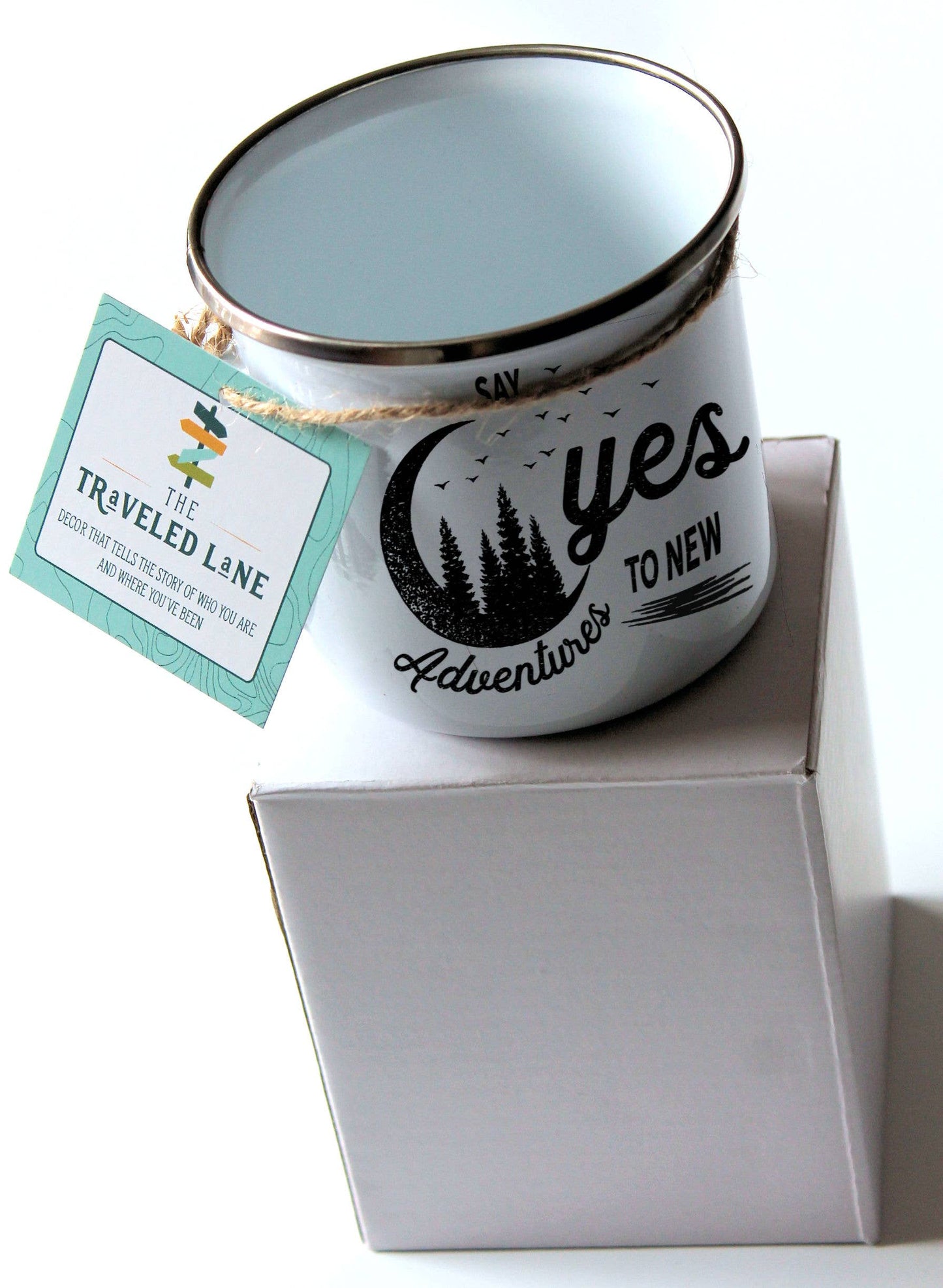 Whale Enamel Camp Mug | Nautical Ocean Coastal Gift Shops : White
