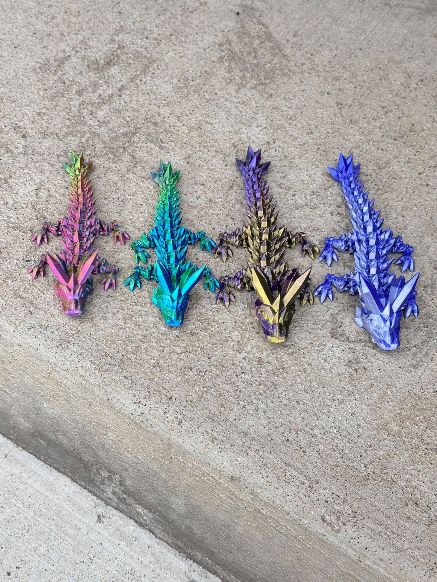 3D Printed 6" Baby Crystal Dragon