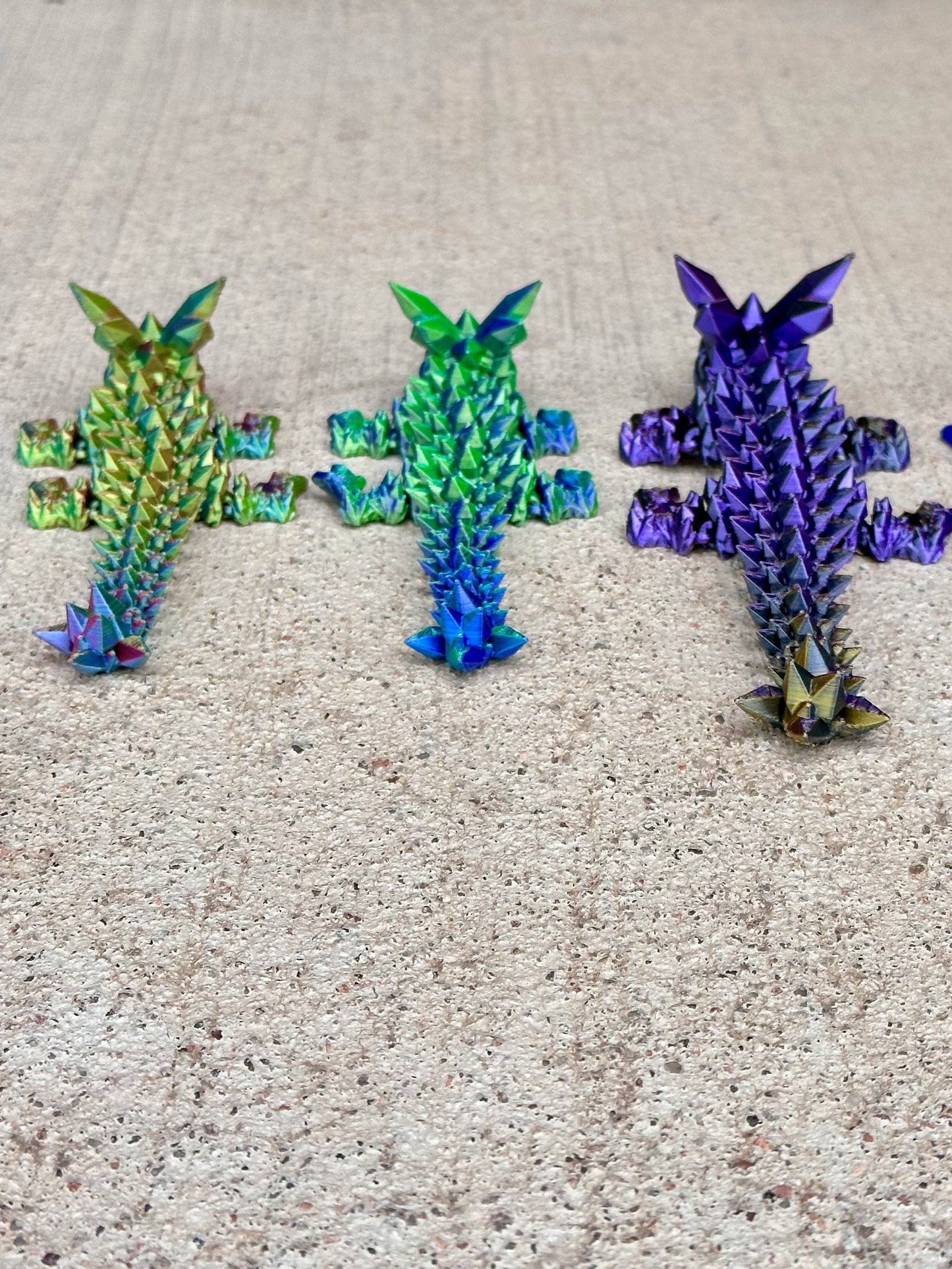 3D Printed 6" Baby Crystal Dragon