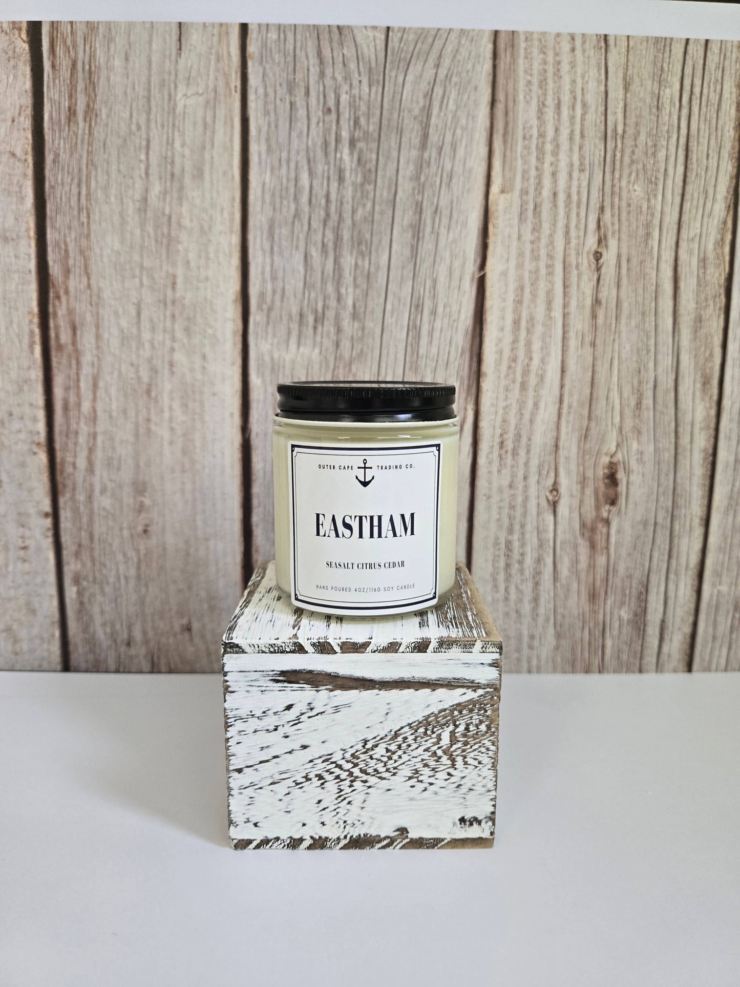 Eastham Cape Cod Soy Wax Crackling Wooden Wick Candle bulk wholesale: 8oz