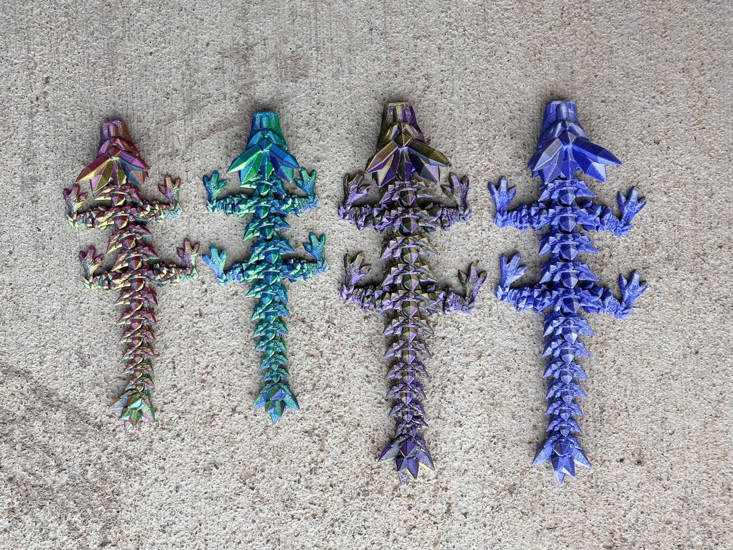 3D Printed 6" Baby Crystal Dragon