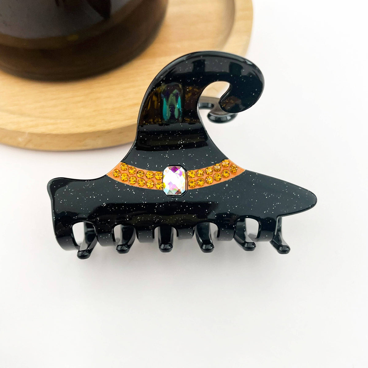 Black Witch Hat Hair Claw Clip, Halloween Hair Accessories