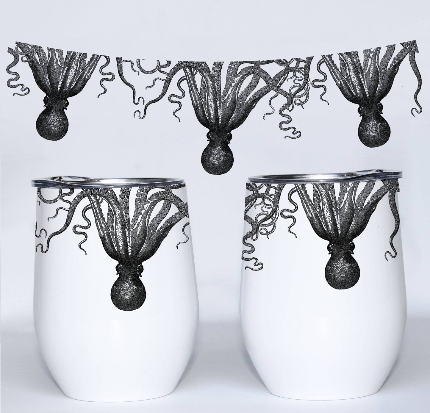 Octopus Insulated Wine Tumbler | Nautical Beach Coastal Gift