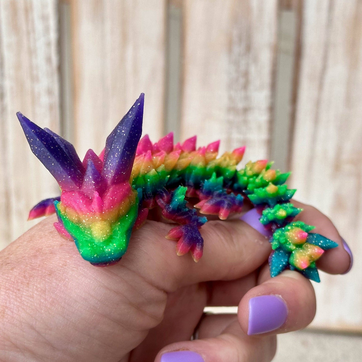 3D Printed 6" Baby Crystal Dragon