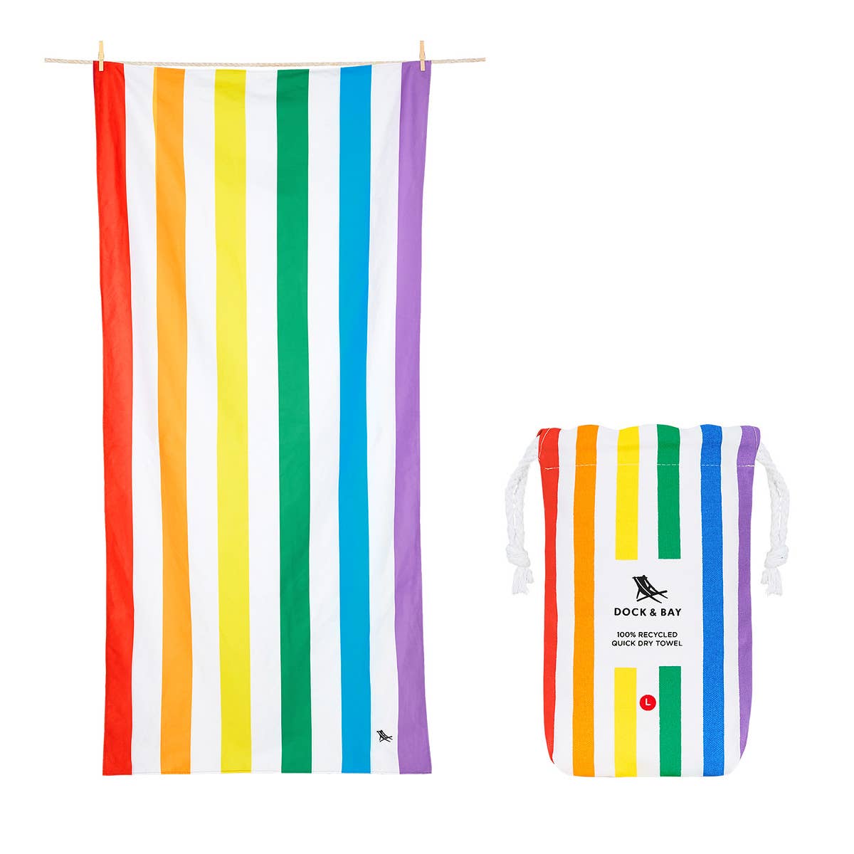 XL Quick Dry Towels - Rainbow Skies