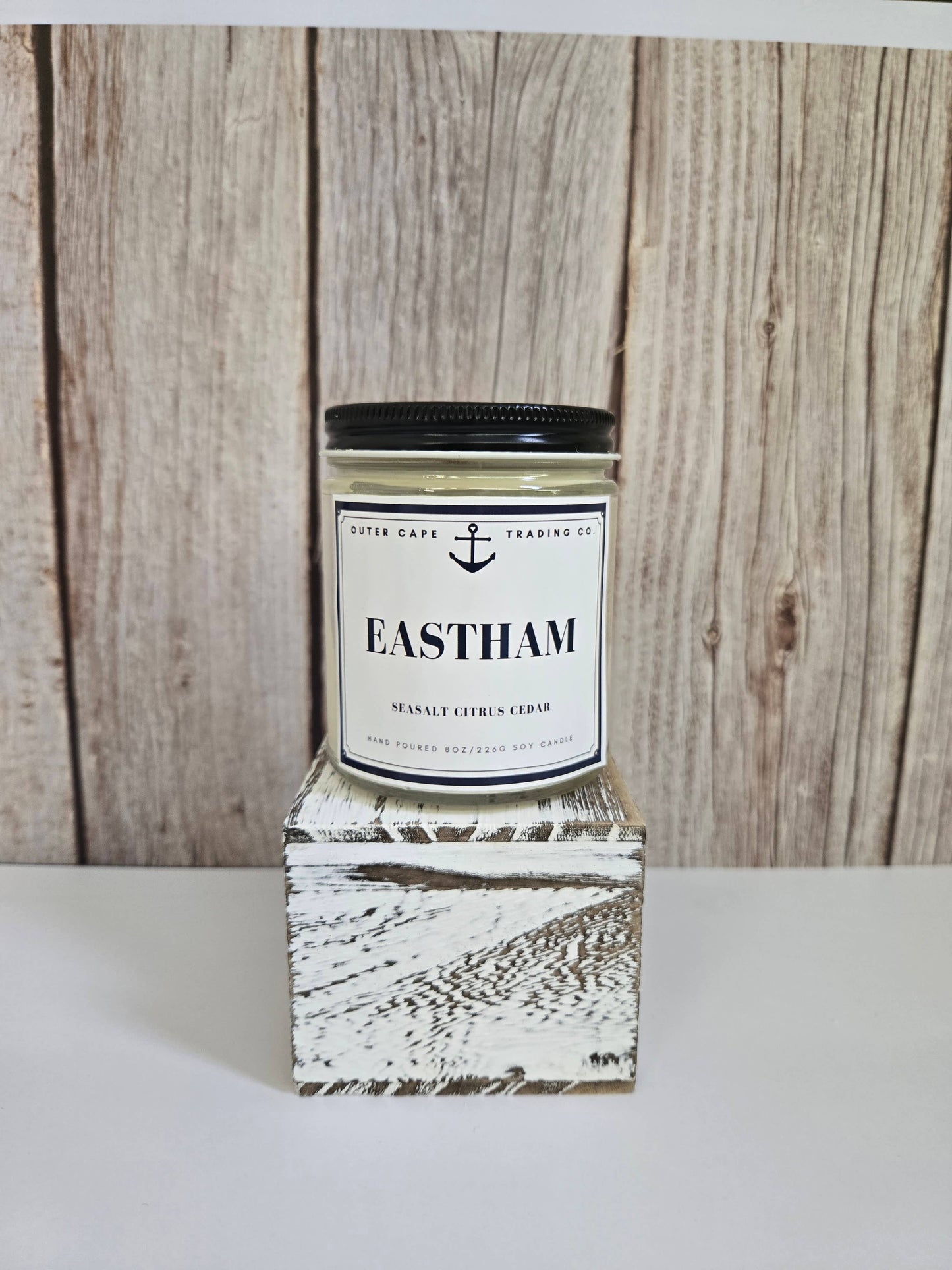 Eastham Cape Cod Soy Wax Crackling Wooden Wick Candle bulk wholesale: 8oz
