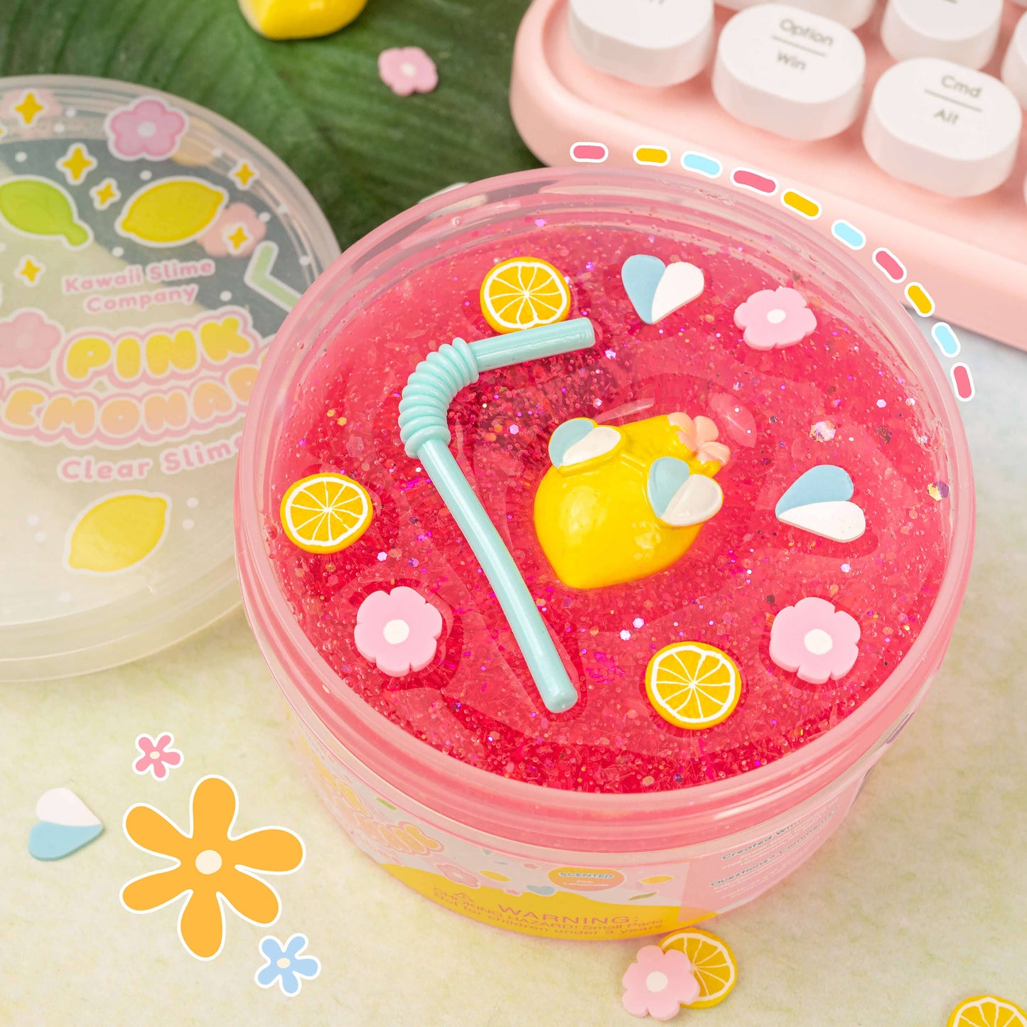 Pink Lemonade Clear Slime (4pcs/case)