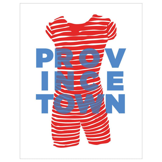 2.5'' x 3.5'' Provincetown Striped Bathing Suit Magnet