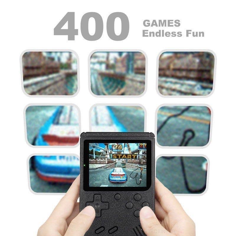 Retro Handheld Game Box Console with 400 Classic Games:: Grey