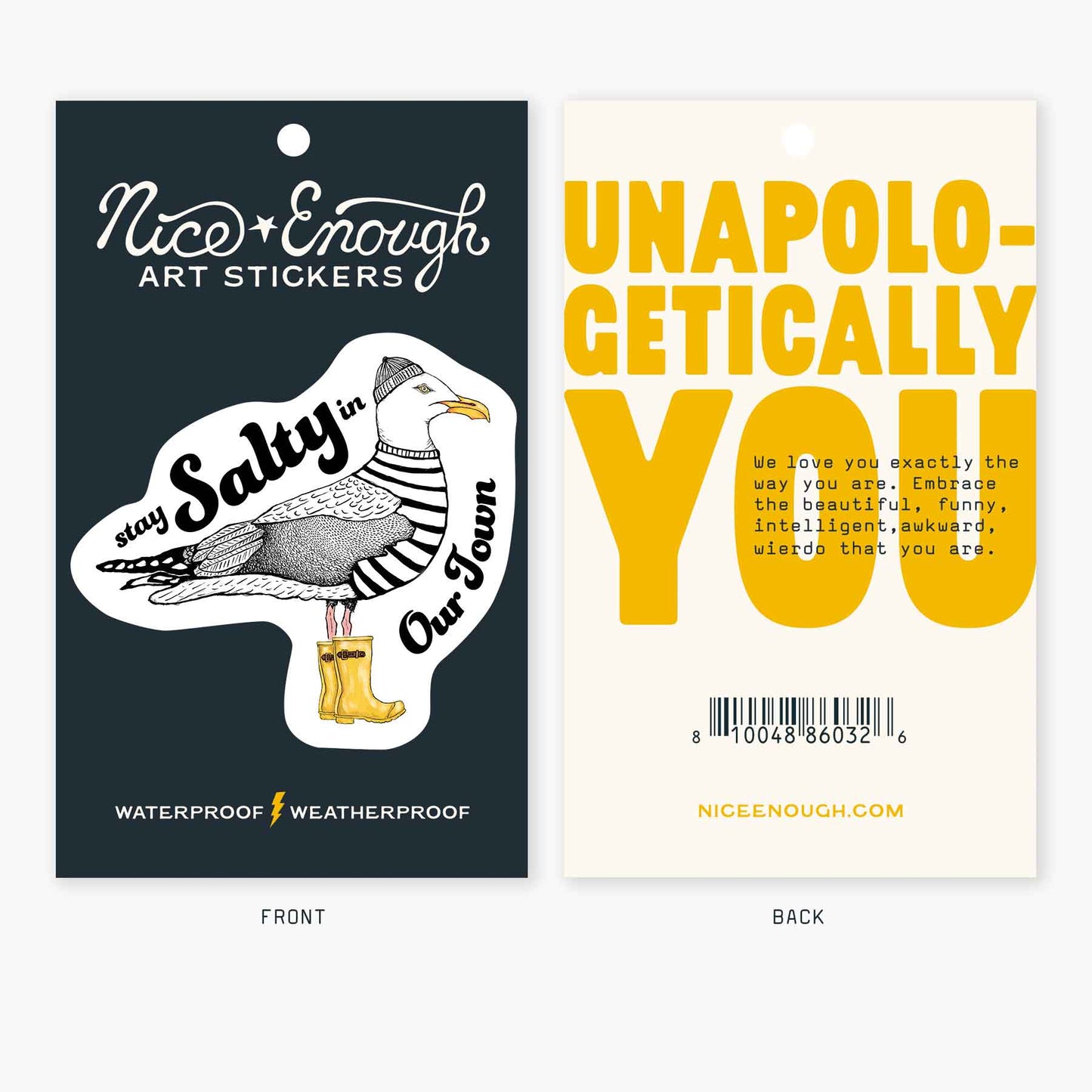 Salty - 3" Name Drop Sticker: No Barcode